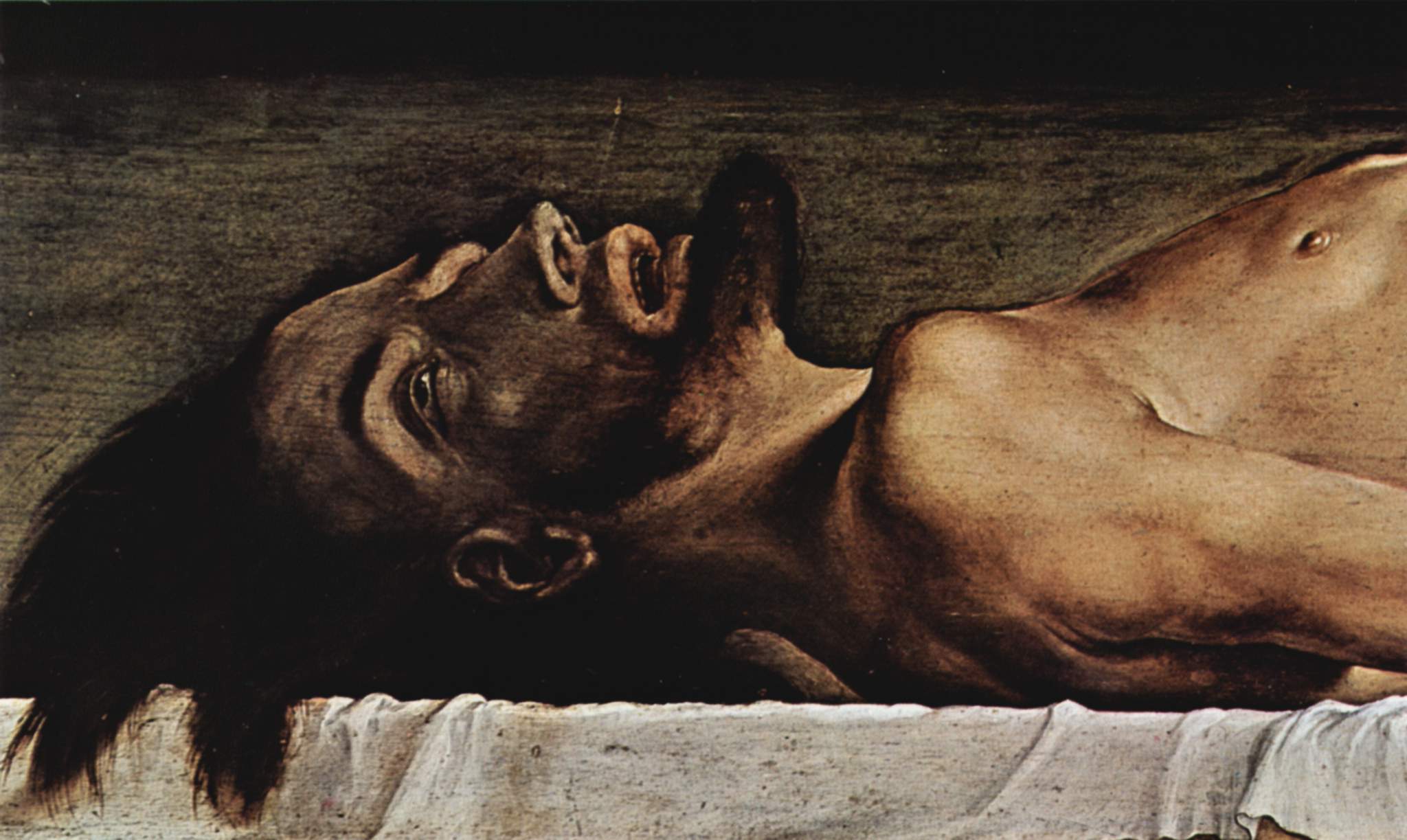 Christ mort, Holbein Hans (1497-1543), 1522, huile sur bois, 200 x 30,5 cm, Kunstmuseum, Öffentliche Kunstammlung, Bâle